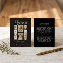 In Loving Memory | 8er Foto-Collage-Gedenkkarten