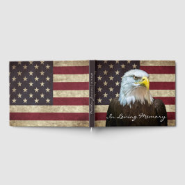 In Loving Memory American Flag Bald Eagle Funeral Gästebuch