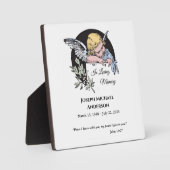 In Loving Memory Angel – Custom Name Memorial Fotoplatte (Vorderseite)