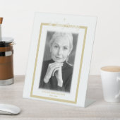 In Loving Memory B&W Golden Photo Service Dear Sockelschild (In SItu)