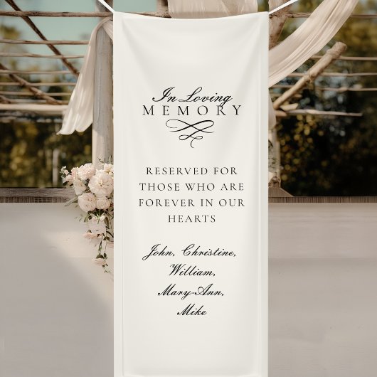 In Loving Memory! Beige Wedding Memorial Banner