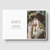 In Loving Memory Benutzerdefiniertes Foto Gästebuch (Vorderseite)