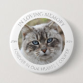 In Loving Memory Benutzerdefiniertes Haustierfoto Button (Vorderseite)