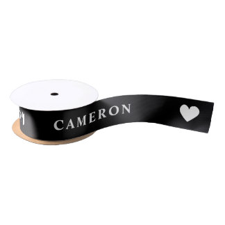 In Loving Memory | Black Ribbon with Name Satinband