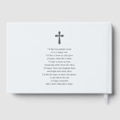 In Loving Memory Blue Floral Funeral Guest Book Gästebuch (Rückseite)