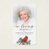 In Loving Memory Cardinal Memorial Prayer Card (Vorderseite)