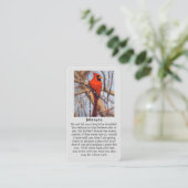 In Loving Memory Cardinal Sympathy Card Visitenkarte (Stehend Vorderseite)