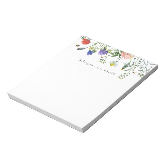 In Loving Memory Cards Wildflower Notizblock (Rotiert)