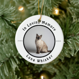In Loving Memory Cat Photo Memorial Keramik Ornament