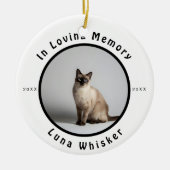 In Loving Memory Cat Photo Memorial Keramik Ornament (Vorne)