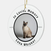 In Loving Memory Cat Photo Memorial Keramik Ornament (Links)