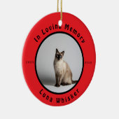 In Loving Memory Cat Photo Memorial Keramik Ornament (Rechts)
