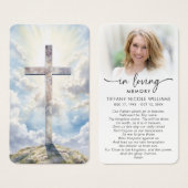 In Loving Memory Christian Prayer Cards (Vorne & Hinten)