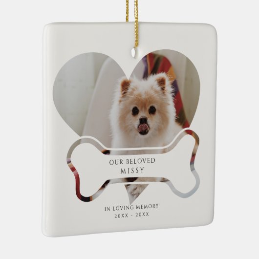 In Loving Memory Christmas Photo Keramikornament (Rechts)