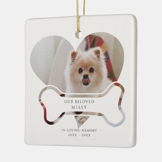 In Loving Memory Christmas Photo Keramikornament (Links)