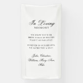"In Loving Memory" Classic Wedding Memorial Banner (Vertikal)