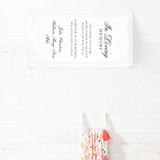 "In Loving Memory" Classic Wedding Memorial Banner (InSitu)
