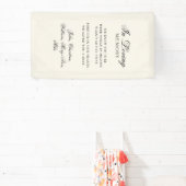 "In Loving Memory" Classic Wedding Memorial Beige Banner (InSitu)