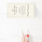 "In Loving Memory" Classic Wedding Memorial beige Banner (InSitu)