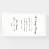 "In Loving Memory" Classic Wedding Memorial White Banner (Horizontal)