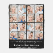 In Loving Memory Custom 16 Foto Collage Memorial Fleecedecke (Vorderseite)