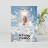 In Loving Memory,Custom card, rip, tribute, Einladung (Stehend Vorderseite)