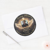 In Loving Memory Custom Memorial Runder Aufkleber (Umschlag)