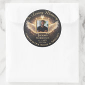 In Loving Memory Custom Memorial Runder Aufkleber (Tasche)