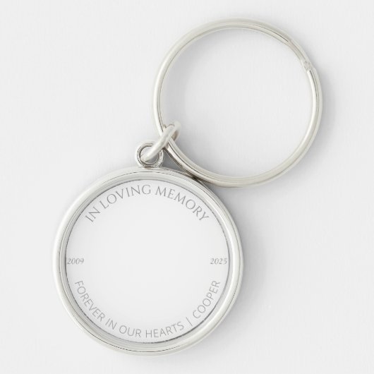 In Loving Memory Custom Pet Photo & Name Keychain Schlüsselanhänger (Vorne)