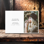 In Loving Memory Custom Photo Gästebuch