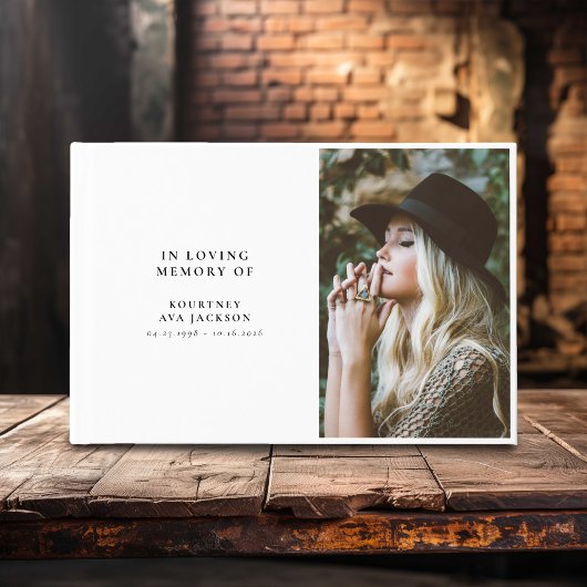In Loving Memory Custom Photo Gästebuch
