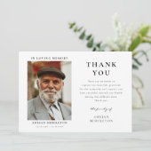 In Loving Memory Custom Photo & Message Dankeskarte (Stehend Vorderseite)
