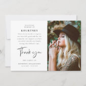 In Loving Memory Custom Photo & Message Sympathy Dankeskarte (Vorderseite)