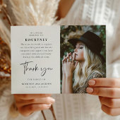 In Loving Memory Custom Photo & Message Sympathy  Dankeskarte