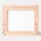 In Loving Memory Custom Wildflower Memorial  Geätzte Rahmen (Vorderseite)