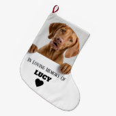 In Loving Memory | Dog Photo Christmas Stocking Großer Weihnachtsstrumpf (Vorderansicht (hängend))
