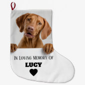 In Loving Memory | Dog Photo Christmas Stocking Großer Weihnachtsstrumpf (Vorderseite)