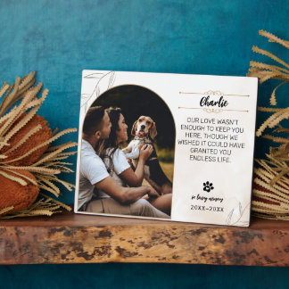 In Loving Memory Dog Photo Plaque – 8x10 With Ease Fotoplatte