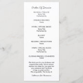 In Loving Memory Einfaches Foto-Trauer-Flat-Progra Programm (Rückseite)