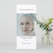 In Loving Memory Einfaches Foto-Trauer-Flat-Progra Programm (Stehend Vorderseite)