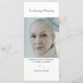 In Loving Memory Einfaches Foto-Trauer-Flat-Progra Programm (Vorderseite)