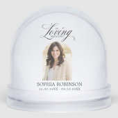 In Loving Memory Elegant Script Memorial Schneekugeln (Vorderseite)