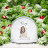 In Loving Memory Elegant Script Memorial Schneekugeln (Weihnachten)