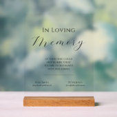 In Loving Memory Elegant Wedding Acrylic Sign Acrylschild (Neutral)