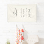 "In Loving Memory" Elegant Wedding Memorial Beige Banner (Insitu)