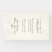 "In Loving Memory" Elegant Wedding Memorial Beige Banner (Horizontal)