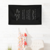 "In Loving Memory" Elegant Wedding Memorial Black Banner (Insitu)