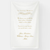 "In Loving Memory" Elegant Wedding Memorial White Banner (Vertikal)