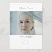 In Loving Memory Elegantes Bestattungs-Foto-Progra Programm (Vorderseite)