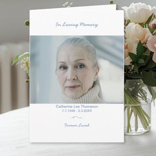In Loving Memory Elegantes Trauerprogramm Programm